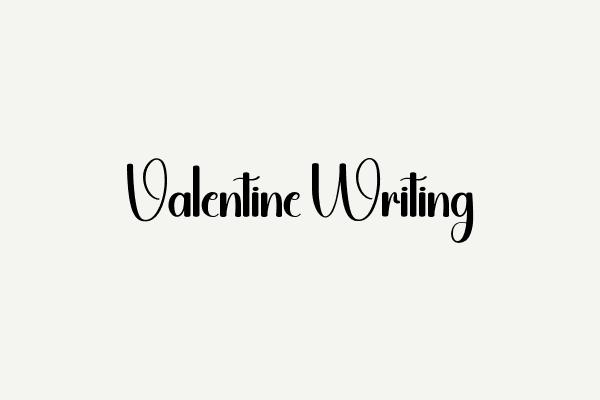 Valentine Writing Font