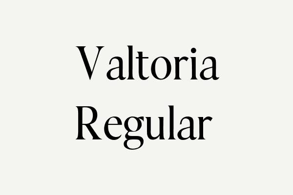 Valtoria Regular Font