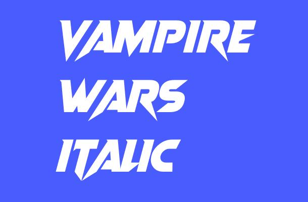 Vampire Wars Italic Font