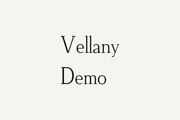 Vellany Demo Font