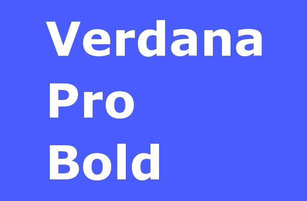Verdana Pro Bold Font