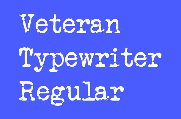 Veteran Typewriter Regular Font