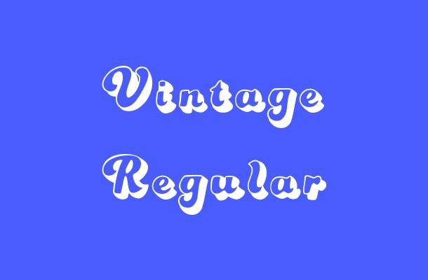 Vintage Regular Font