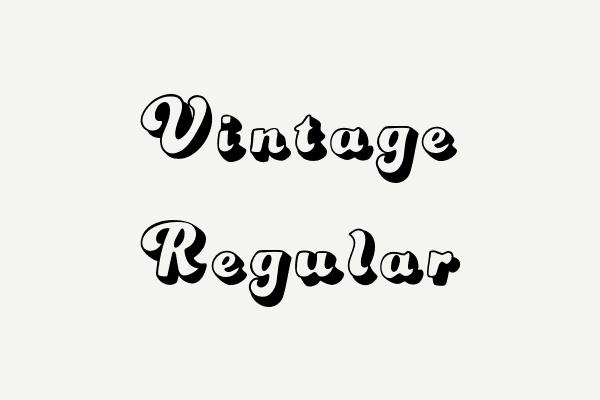 Vintage Regular Font