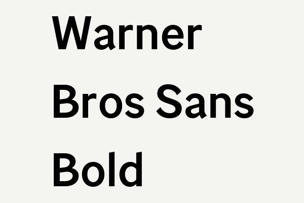 Warner Bros Sans Bold Font