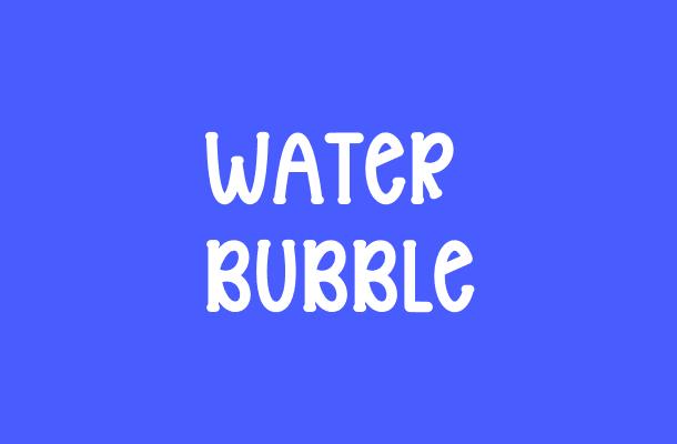 Water Bubble Font