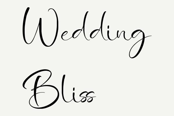 Wedding Bliss Font