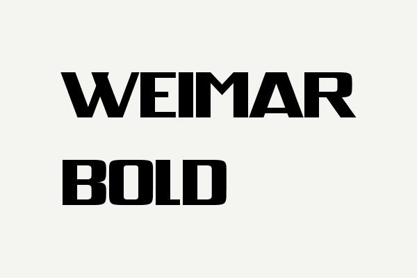 Weimar Bold Font