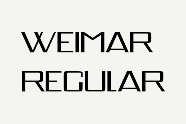 Weimar Regular Font