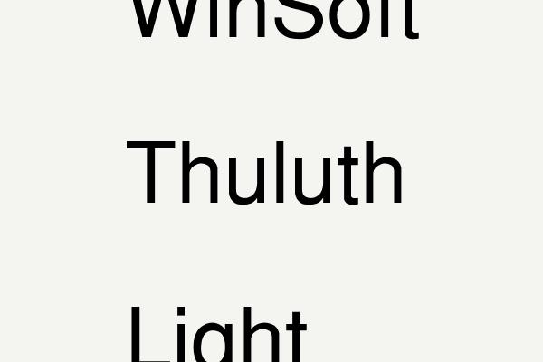 WinSoft Thuluth Light Font