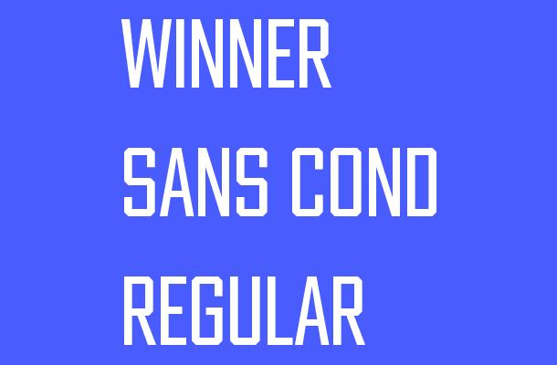 Winner Sans Cond Regular Font