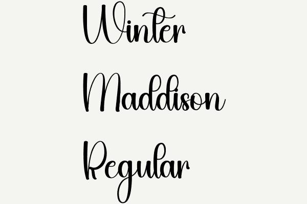 Winter Maddison Regular Font