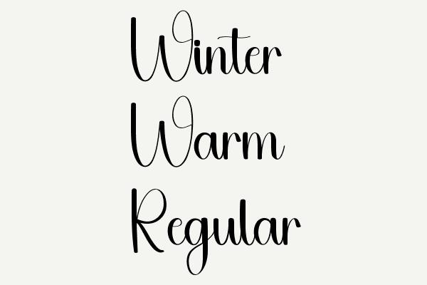 Winter Warm Regular Font