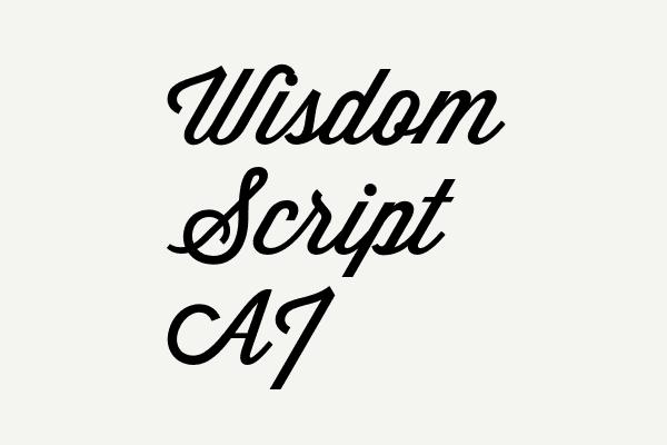 Wisdom Script AI Font