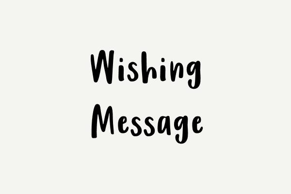 Wishing Message Font