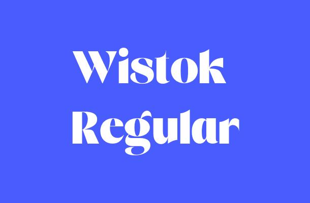 Wistok Regular Font