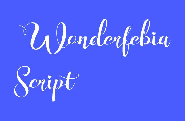 Wonderfebia Script Font
