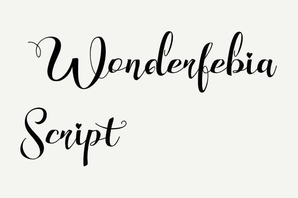Wonderfebia Script Font