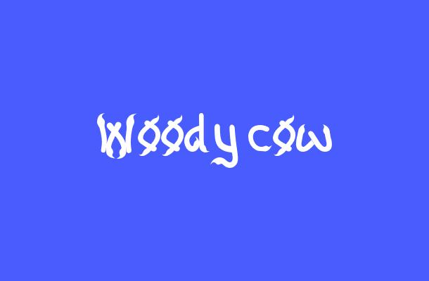 Woody cow Font