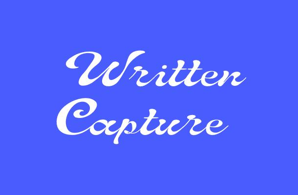 Written Capture Font
