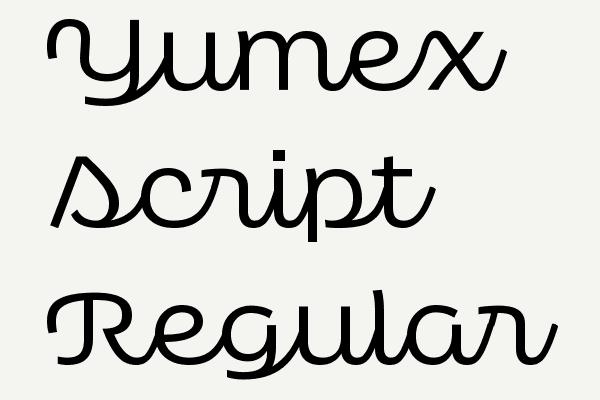 Yumex Script Regular Font