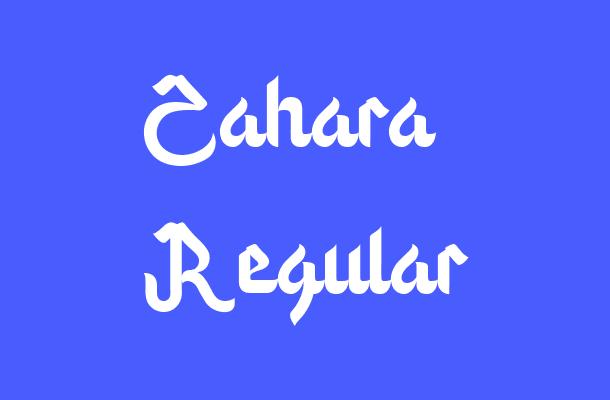 Zahara Regular Font