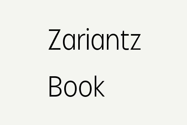 Zariantz Book Font