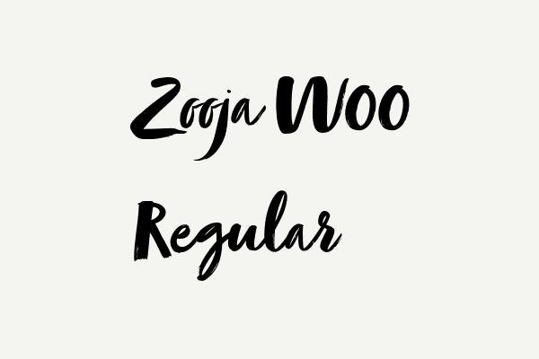 Zooja W00 Regular Font