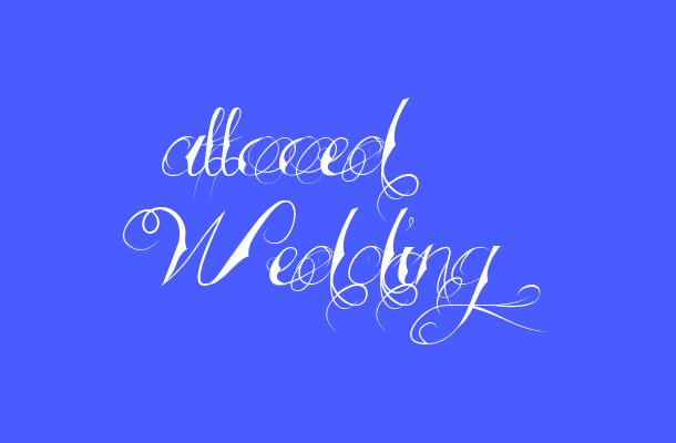 attooed Wedding Font