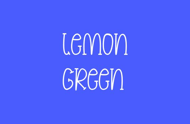 lemon Green Font