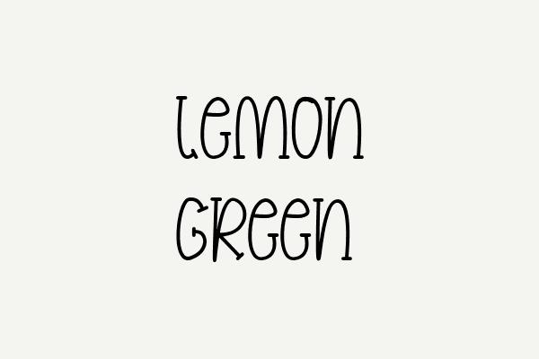 lemon Green Font