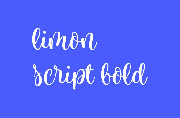 limon script bold Font