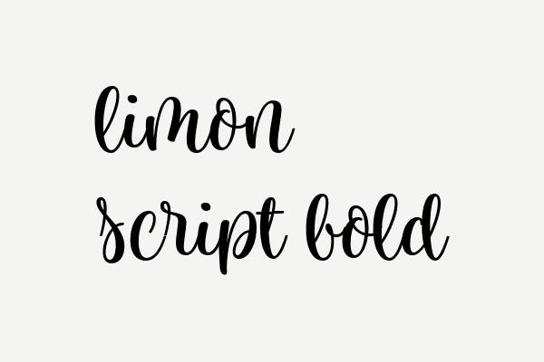 limon script bold Font