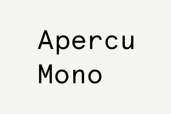 Apercu Mono Font