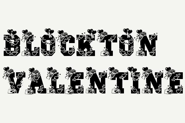 Blockton Valentine font