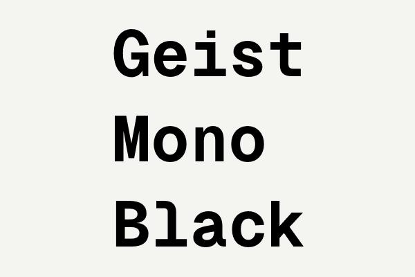 Geist Mono Black Font