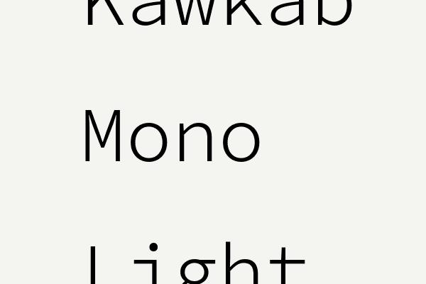 Kawkab Mono Light Font