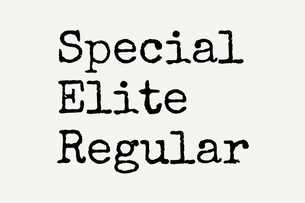 Special Elite Regular Font