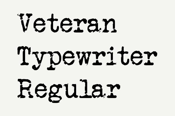 Veteran Typewriter Regular Font