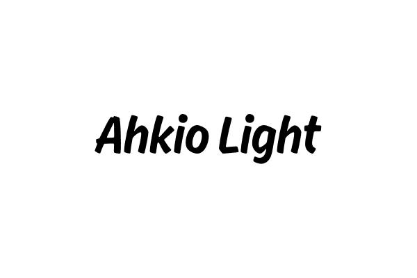 Ahkio Light Font