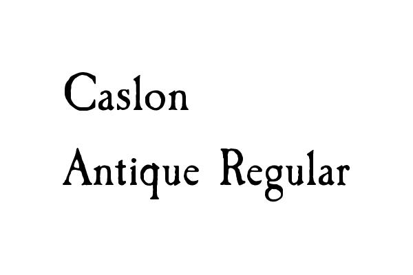 Caslon Antique Regular Font