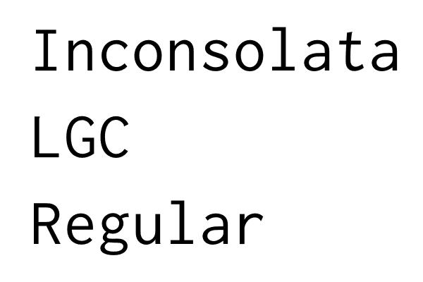 Inconsolata LGC Regular Font