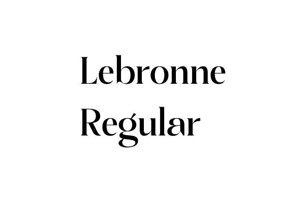 Lebronne Regular Font