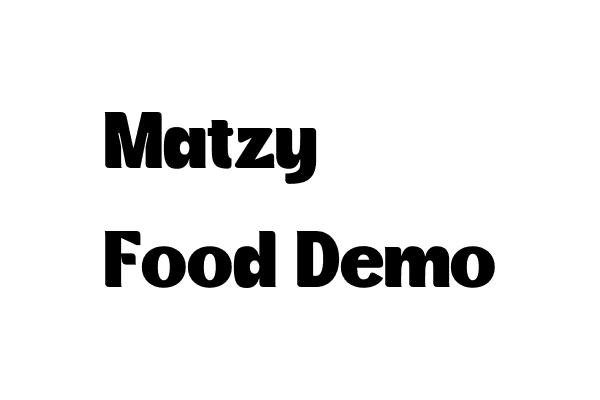 Matzy Food Demo Font