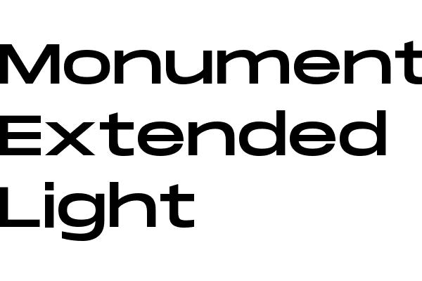 Monument Extended Light Font
