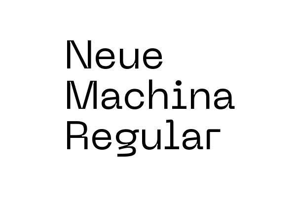 Neue Machina Regular Font