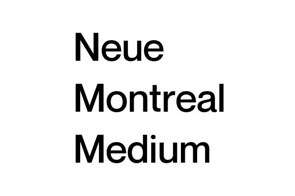 Neue Montreal Medium Font