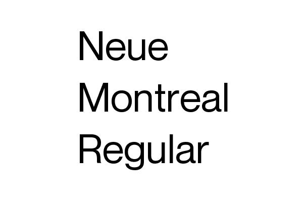 Neue Montreal Regular Font