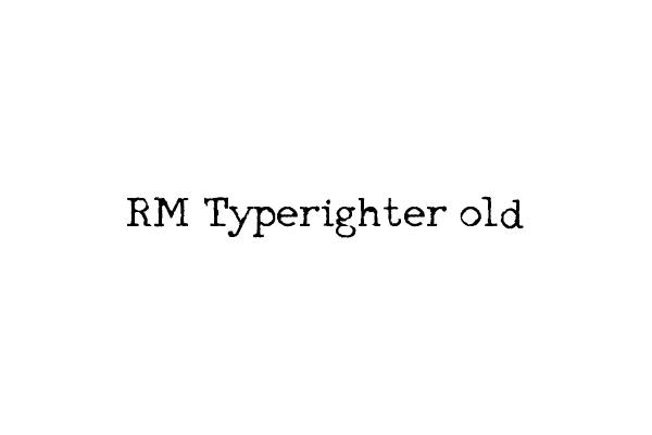 RM Typerighter old Font