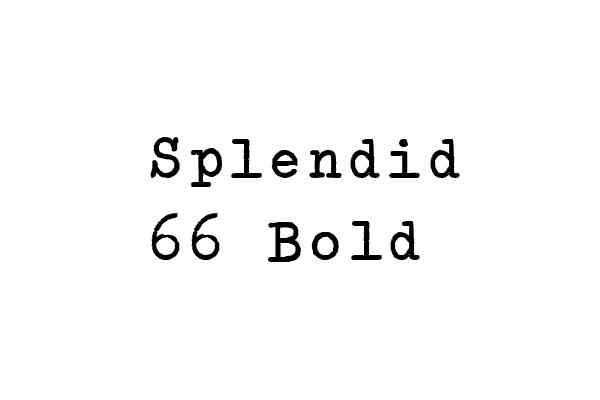 Splendid 66 Bold Font